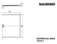 Vorschau: Kaldewei Superplan Zero bodenebene Quadrat-Duschfläche 70x70cm Mod.1510-1