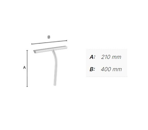Smedbo Sideline Duschabzieher inkl. selbstklebenden Halter, 40cm breit, chrom