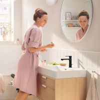 Vorschau: Hansgrohe Rebris S Einhebel-Waschtischarmatur 110 CoolStart wassersparend, schwarz matt 72588670