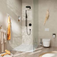 Vorschau: Hansgrohe Pulsify S Duschset 100 1 Strahlart wassersparend mit Duschstange 65cm, schwarz matt