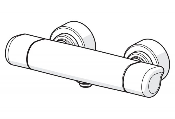 Hansa Hansacare Brause-Thermostat-Batterie, chrom