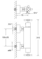 Vorschau: Steinberg Serie 250 Aufputzthermostat für Dusche, chrom