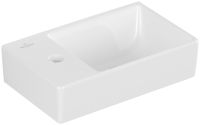 Vorschau: Villeroy&Boch Avento Handwaschbecken rechts, 36x22cm, 1 Hahnloch 43003RR1 weiss alpin