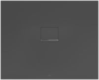 Villeroy&Boch Squaro Infinity Quaryl®-Duschwanne, flächenbündiger Einbau, 110x90cm, anthracite UDQ1190SQI2IV-1S