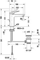 Vorschau: Duravit Wave Einhebel-Waschtischarmatur M mit Zugstangen-Ablaufgarnitur, edelstahl gebürstet WA1020001070