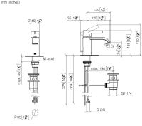 Vorschau: Dornbracht IMO Waschtischarmatur, Ausladung 125mm mit Ablaufgarnitur