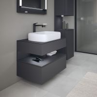 Vorschau: Duravit Qatego Unterschrank für Aufsatzbecken 80x55cm in graphit supermatt, mit offenem Fach QA4730