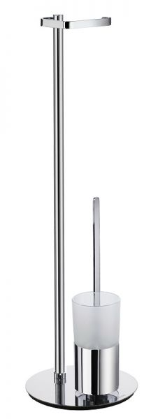Smedbo Outline Bürstengarnitur mit Toilettenpapierhalter Standmodell, chrom FK312 