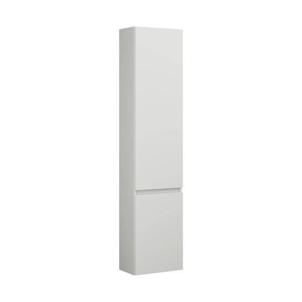 Burgbad Lin20 Hochschrank mit 2 Türen und 2 Winkelablagen, wandhängend, Tiefe 24,3cm