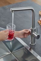 Vorschau: Grohe Red Duo Küchenarmatur L-Auslauf mit Boiler M, supersteel