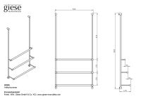 Vorschau: Giese Server Badetuchhalter Duschwandmodell 50cm, schwarz matt