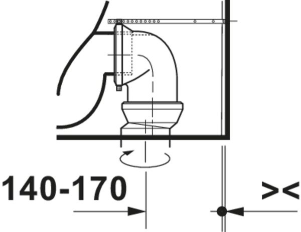Duravit Balcoon Stand WC für Kombination, clay terra matt