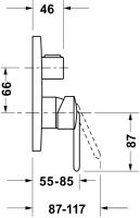 Vorschau: Duravit Balcoon Brausemischer Unterputz, 2 Verbraucher, chrom