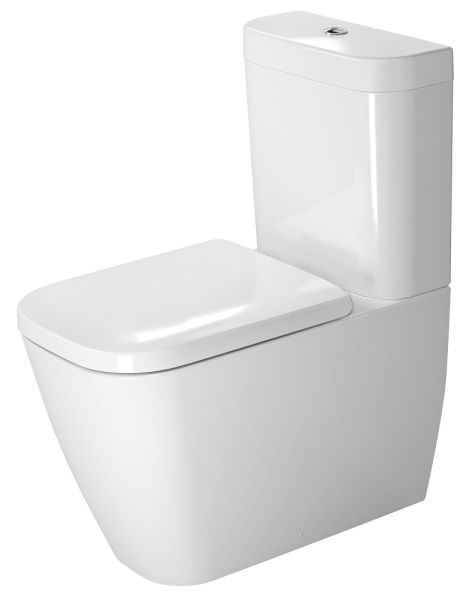 Duravit Happy D.2 Stand-WC für Kombination Tiefspüler, Spülrand, HygieneGlaze weiß 2134092000