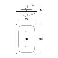 Vorschau: Grohe Vitalio Joy+ 350x230 Kopfbrause mit AquaCalibrator, schwarz matt