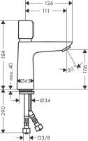 Vorschau: Hansgrohe Talis E Selbstschluss-Waschtischarmatur mit Temperaturregulierung, chrom 71718000_1