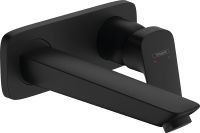 Vorschau: Hansgrohe Logis Waschtischarmatur Unterputz für Wandmontage mit Auslauf 19,5cm, schwarz matt 71220670