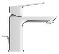 Vorschau: Grohe Cubeo Einhand-Waschtischbatterie S-Size Mittelstellung kalt, mit Ablaufgarnitur