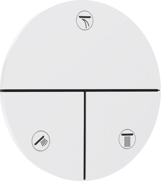 Hansgrohe ShowerSelect Comfort S Ventil Unterputz für 3 Verbraucher, weiß matt
