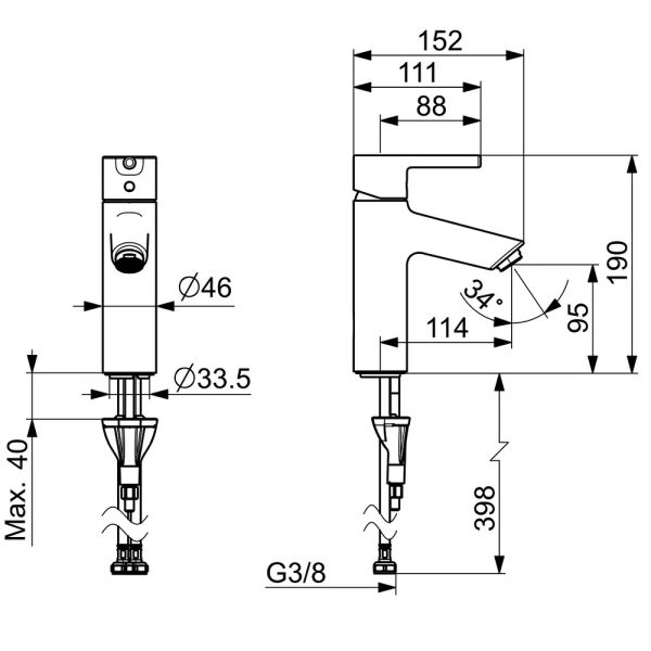 Hansa Hansavantis XL Waschtischarmatur, chrom