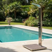 Vorschau: Ideal Helena 2.0 Modell 70 Gartendusche für Kalt- und Warmwasser mit Kopf-, Körper- und Handdusche