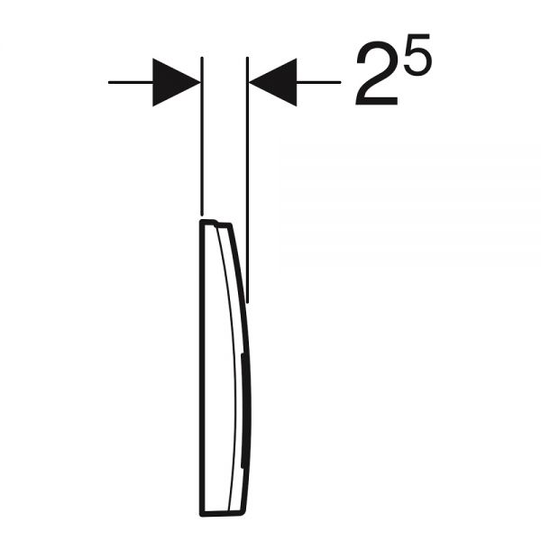 Geberit Delta50 Betätigungsplatte, für 2-Mengen-Spülung