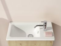 Vorschau: Burgbad Eqio Slim Gästebad Handwaschbecken 53cm mit Unterschrank & 1 Klappe