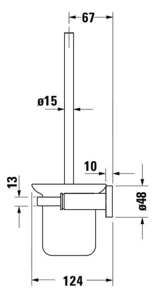 Duravit D-Code Toilettenbürstengarnitur wandhängend, chrom 0099271000