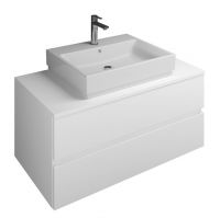 Burgbad Cube Waschtischunterschrank passend zu Grohe Cube, mit 2 Auszügen, 100cm WWGQ100F3781