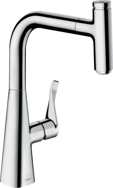 Hansgrohe Metris Select M71 Einhebel-Küchenmischer 240 mit Ausziehauslauf und sBox