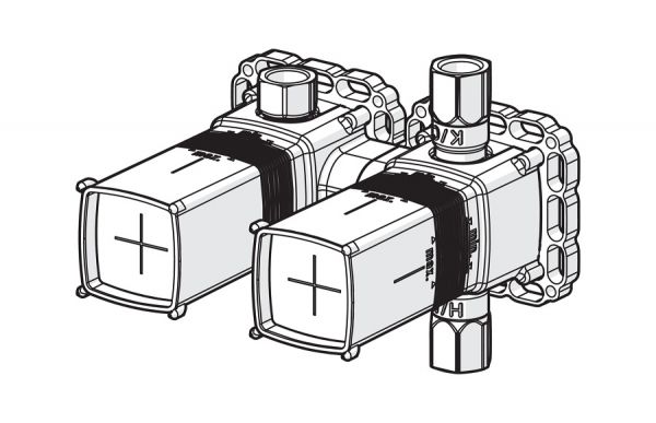 Hansa Hansamatrix Unterputz-Einbaukörper, Einhand-Batterie, mit 2-Wege-Umstellung