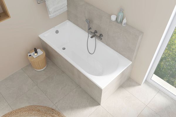 Duravit D-Neo Einbau-Badewanne rechteckig, Ablauf Fußende 180x80cm, weiß