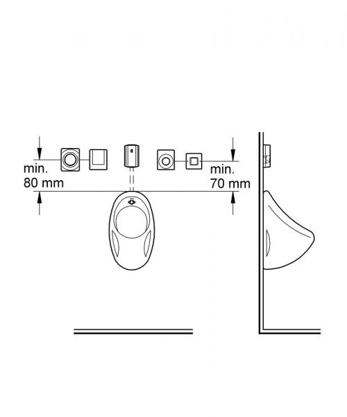 Grohe Tectron AP-Umrüsteinheit für UR-Wandeinbauspüler, chrom