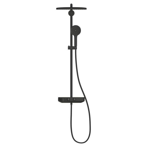 Grohe Vitalio Joy+ SmartControl System 350x230 Mono Duschsystem mit Thermostat, schwarz matt