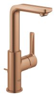 Vorschau: Grohe Lineare Badarmatur L-Size mit Zugstangen-Ablaufgarnitur, warm sunset gebürstet