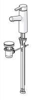 Vorschau: Hansa Hansadesigno Style Waschtisch-Einhand-Einlochbatterie 169mm, mit Ablaufgarnitur, chrom