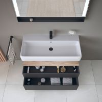 Vorschau: Duravit Qatego Unterschrank 119x47cm in graphit mit offenem Fach in eiche QA4396 