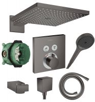 Hansgrohe ShowerSelect Raindance Duschsystem Unterputz, brushed black chrome