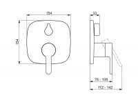 Vorschau: Hansa Hansadesigno Style Fertigmontageset soft-edge, Einhand-Wannen-Batterie, chrom