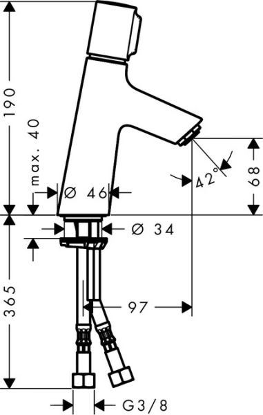 Hansgrohe Talis Select S Einhebel-Waschtischmischer 80 ohne Ablaufgarnitur, chrom