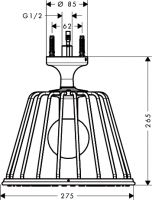 Vorschau: Axor LampShower 1jet mit Deckenanschluss designed by Nendo