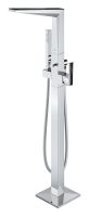 Vorschau: Grohe Allure Brilliant Wannenarmatur freistehend mit Vanilla Noir Ceasarstone Einlagen