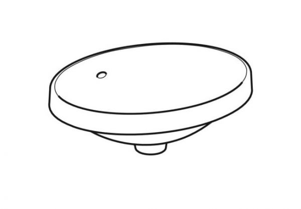 Geberit VariForm Einbauwaschtisch mit Überlauf, oval, Breite 50cm, weiß_1