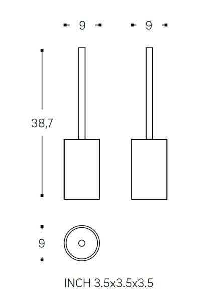 Cosmic Architect S+ Toilettenbürstenhalter Standmodell, chrom