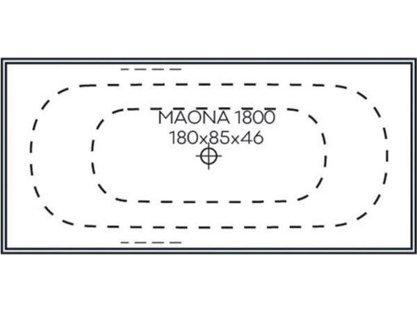 Polypex MAONA 1800 Rechteck-Badewanne 180x85cm