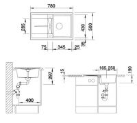 Vorschau: Blanco Metra 45 S Granitspüle SILGRANIT®, mit Ablauffernbedienung