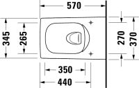 Vorschau: Duravit Viu Wand-WC 57x37cm, eckig, WonderGliss, rimless, Durafix, weiß