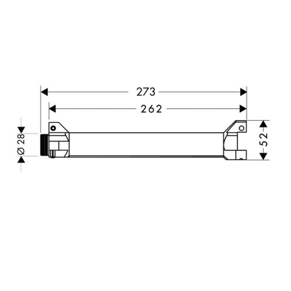 Axor ShowerCollection Grundkörper/Wasserführung für Ablage 240/120 Unterputz