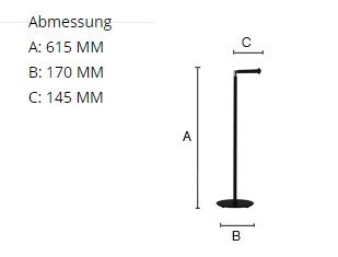 Smedbo Outline Lite Toilettenpapierhalter/Reservepapierhalter freistehend, schwarz