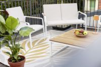 Vorschau: KETTLER DINING DIAMOND Lounge 2er Bank Sunbrella®, weiß matt/ natte linen